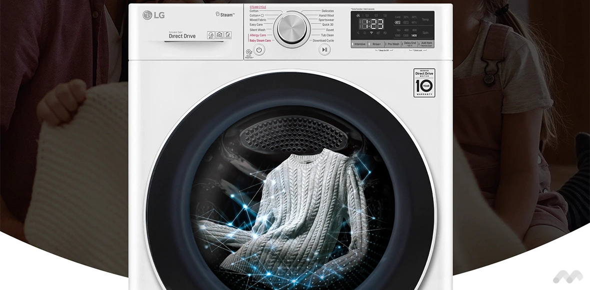 مشخصات ماشین لباسشویی ال جی V5 با ظرفیت 10.5 کیلوگرم